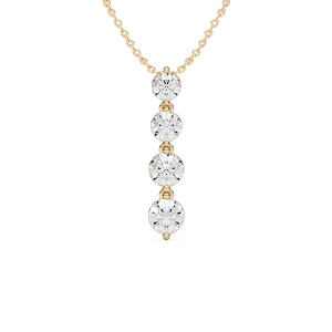 Eternal Journey Pendant with 2.15ctw Round Cut Lab-Grown Diamonds in 14K Yellow Gold