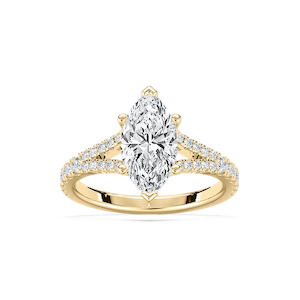 Everly 2 ²⁄₅ ctw Marquise Lab Grown Diamond Split Shank Side Stone Engagement Ring