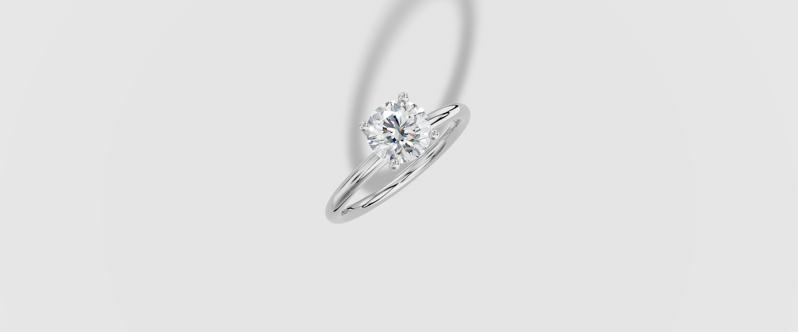 1.00 ctw Round Cut Lab Grown Diamond Standard Classic Prong Set Engagement Ring in 14K Gold