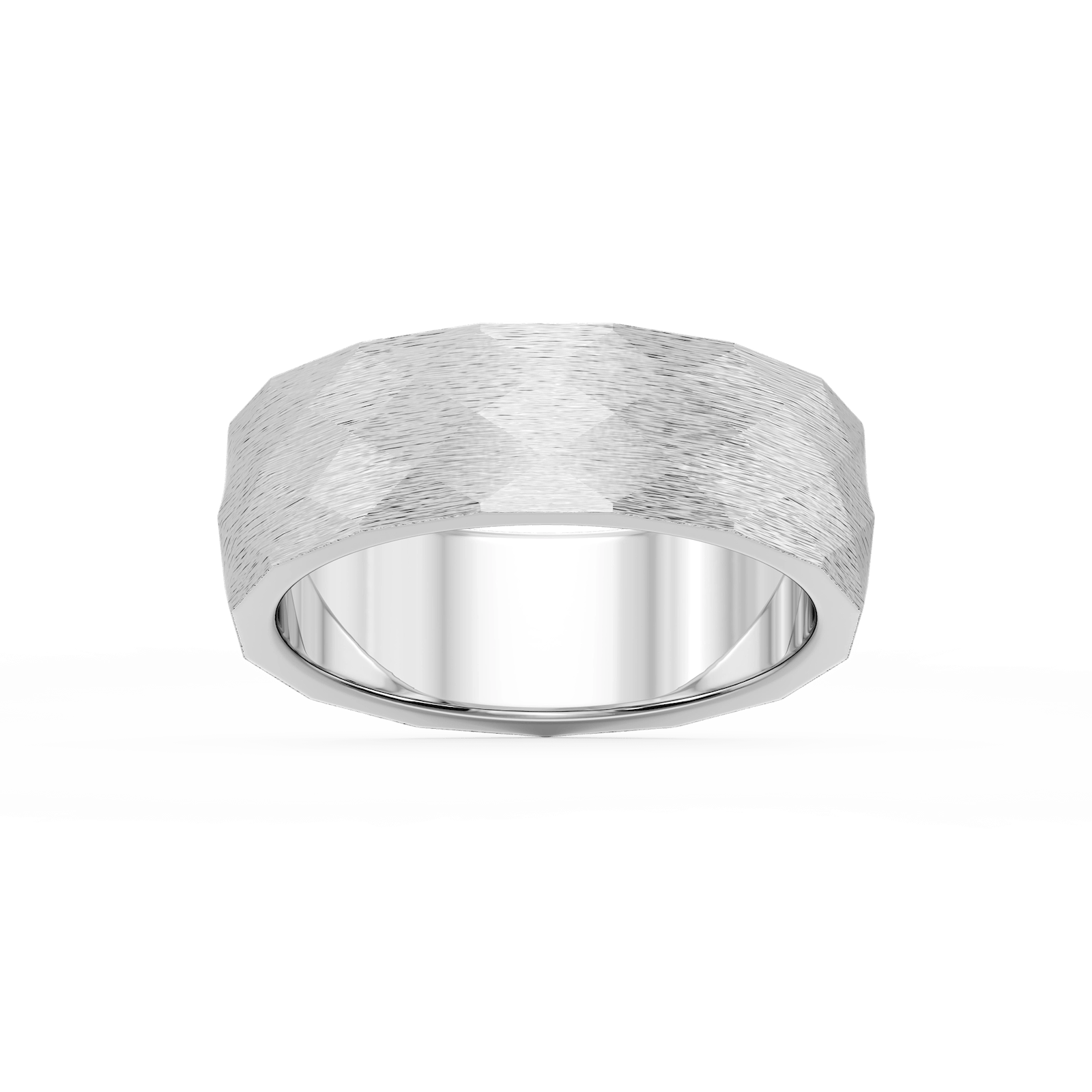 Falcon 6.00mm Faceted Plain Metal Band