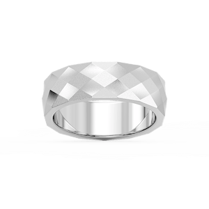 Falcon 6.00mm Faceted Plain Metal Band