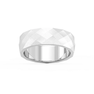 Falcon 6.00mm Faceted Plain Metal Band