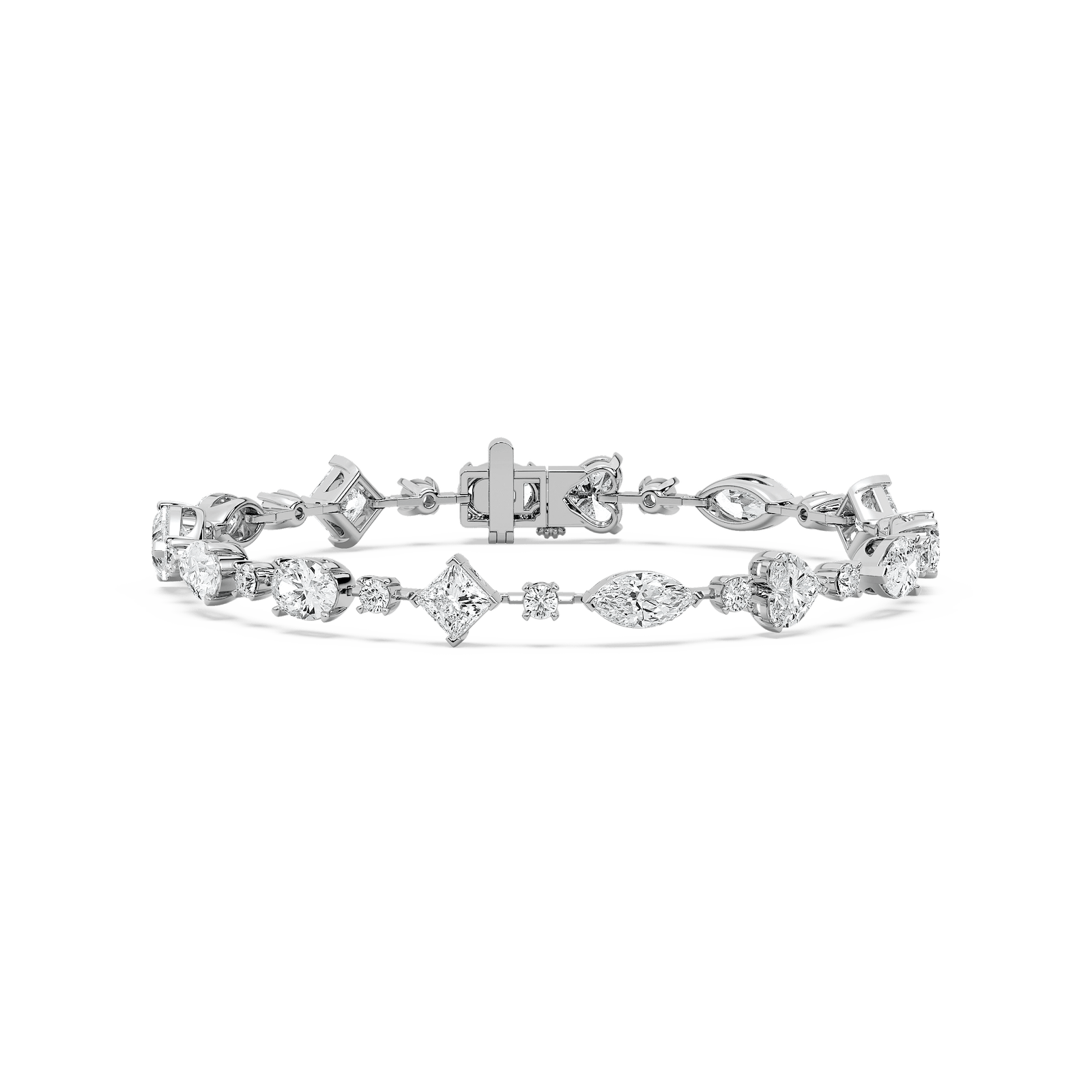 Fancy Multishape Bracelet in Rose Gold