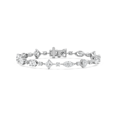 11 ⁵⁄₈ ctw Multi Shape Lab Grown Diamond Bar Link Line Bracelet  - 7 Inches