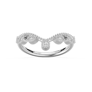 Fauna 1 ctw Round Lab Grown Diamond Milgrain Curved Band