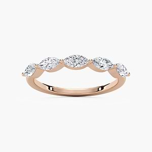 Amir 3/4 ctw Marquise Lab Grown Diamond Shared Prong Wedding Band