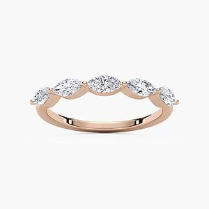 Amir 3/4 ctw Marquise Lab Grown Diamond Shared Prong Wedding Band