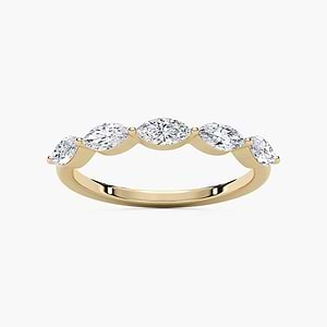 Amir 3/4 ctw Marquise Lab Grown Diamond Shared Prong Wedding Band
