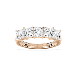 Londyn 2 ½ ctw Princess Lab Grown Diamond Five Stone Shared Prong Anniversary Band