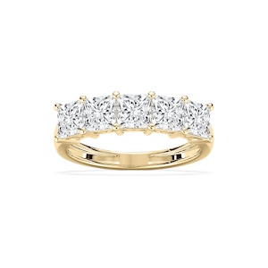 Londyn 2 ½ ctw Princess Lab Grown Diamond Five Stone Shared Prong Anniversary Band