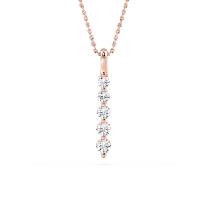 Five Stone Vertical Necklace