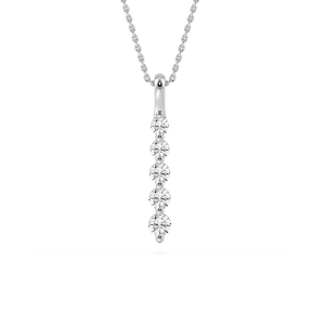 Five Stone Vertical Necklace