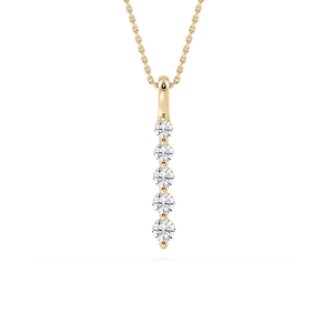 Five Stone Vertical Necklace