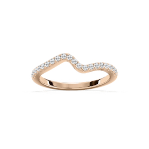 Bridget 1/5 ctw Round Lab Grown Diamond Shared Prong Curved Band