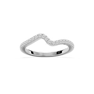 Bridget 1/5 ctw Round Lab Grown Diamond Shared Prong Curved Band