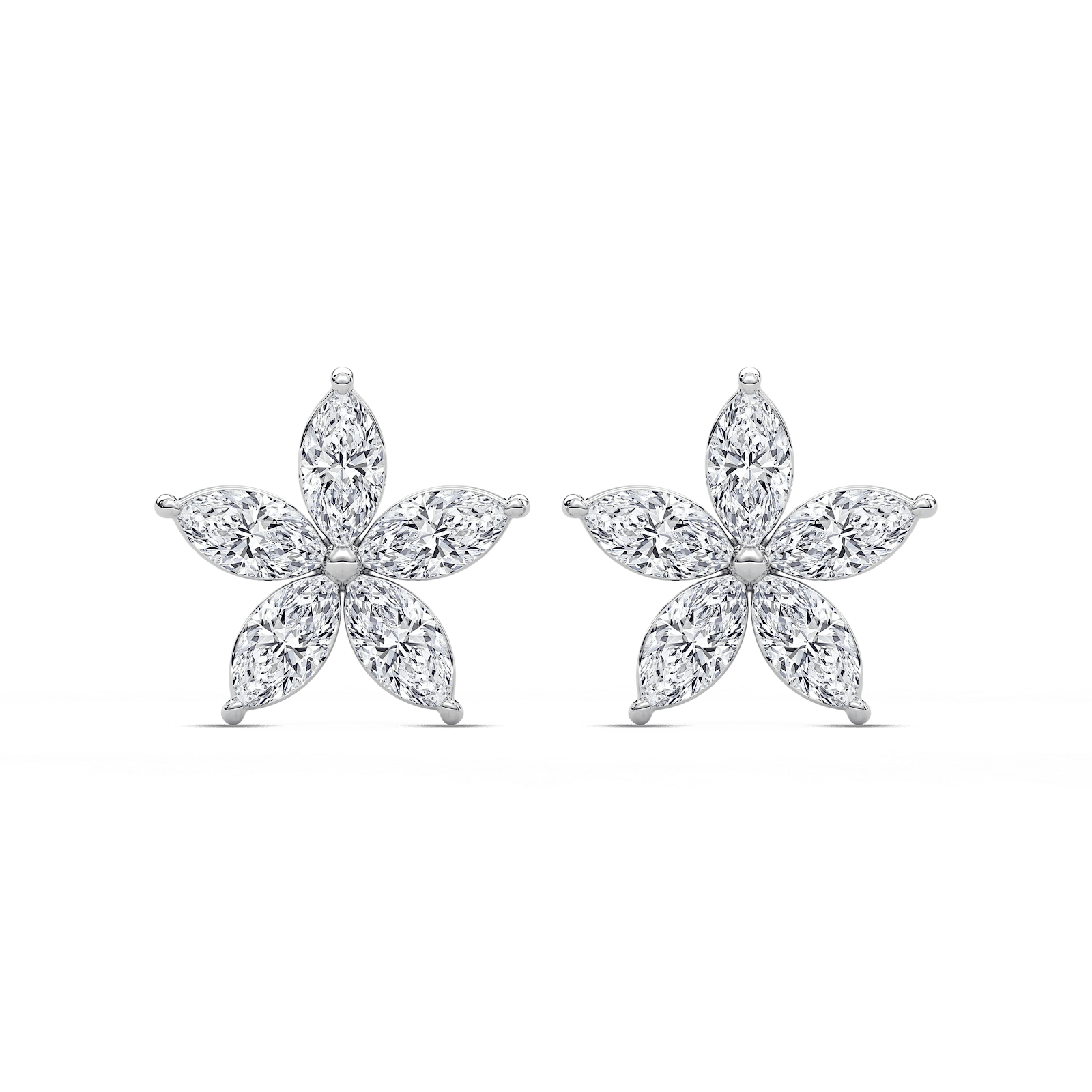 2 ½ ctw Marquise Lab Grown Diamond Floral-Shaped Earrings