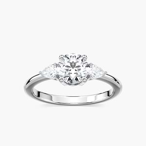 Daphne Lab Grown Diamond Basket Three Stone Engagement Ring