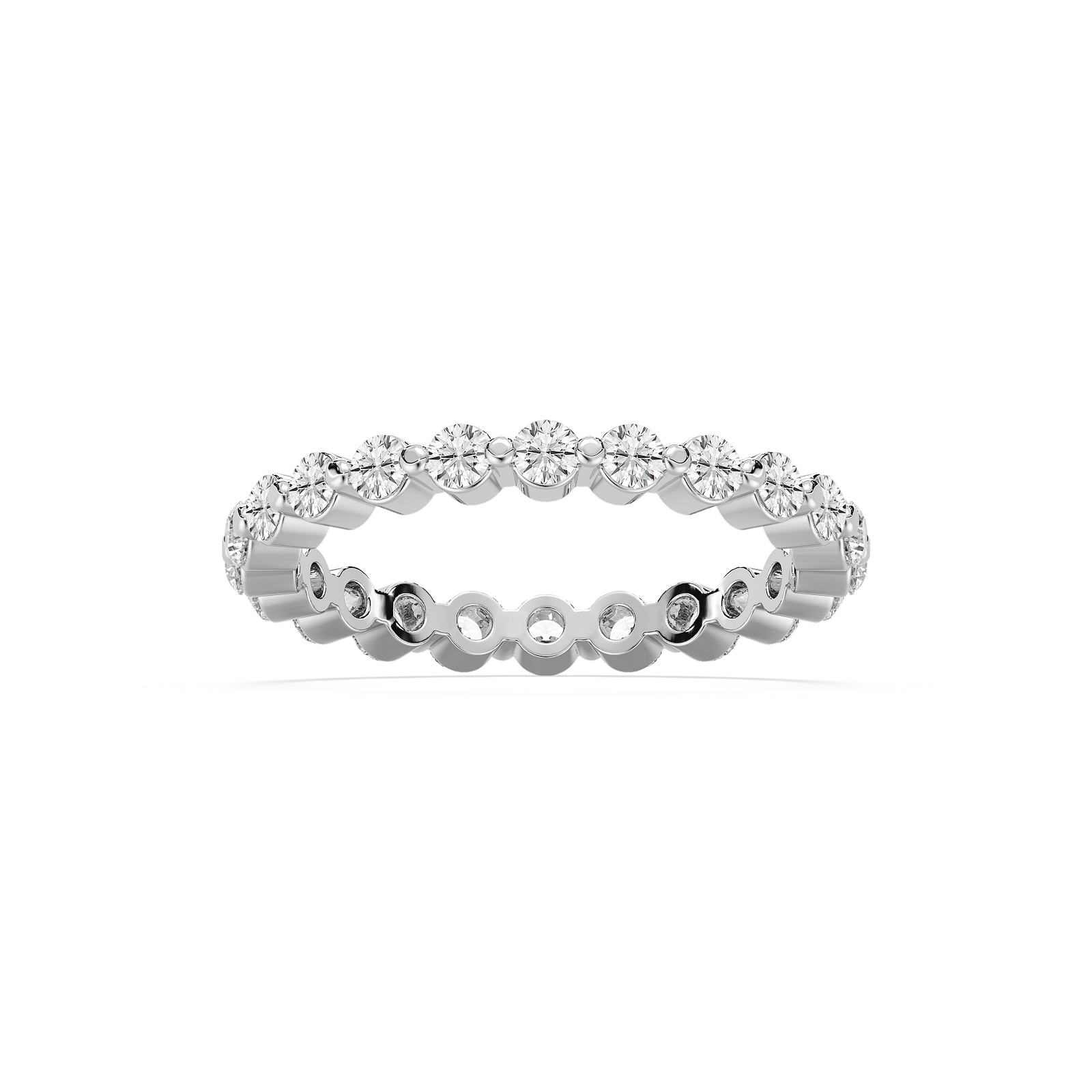 Aspyn 7/8 ctw Round Lab Grown Diamond Shared Prong Eternity Band