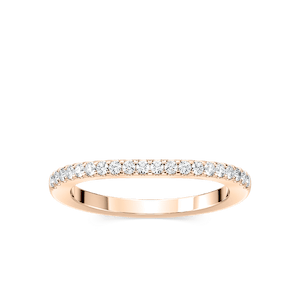 Frost Round Lab Grown Diamond Pave Curved Band