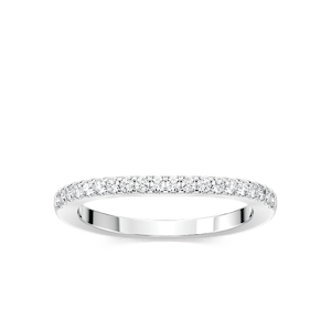 Frost Round Lab Grown Diamond Pave Curved Band