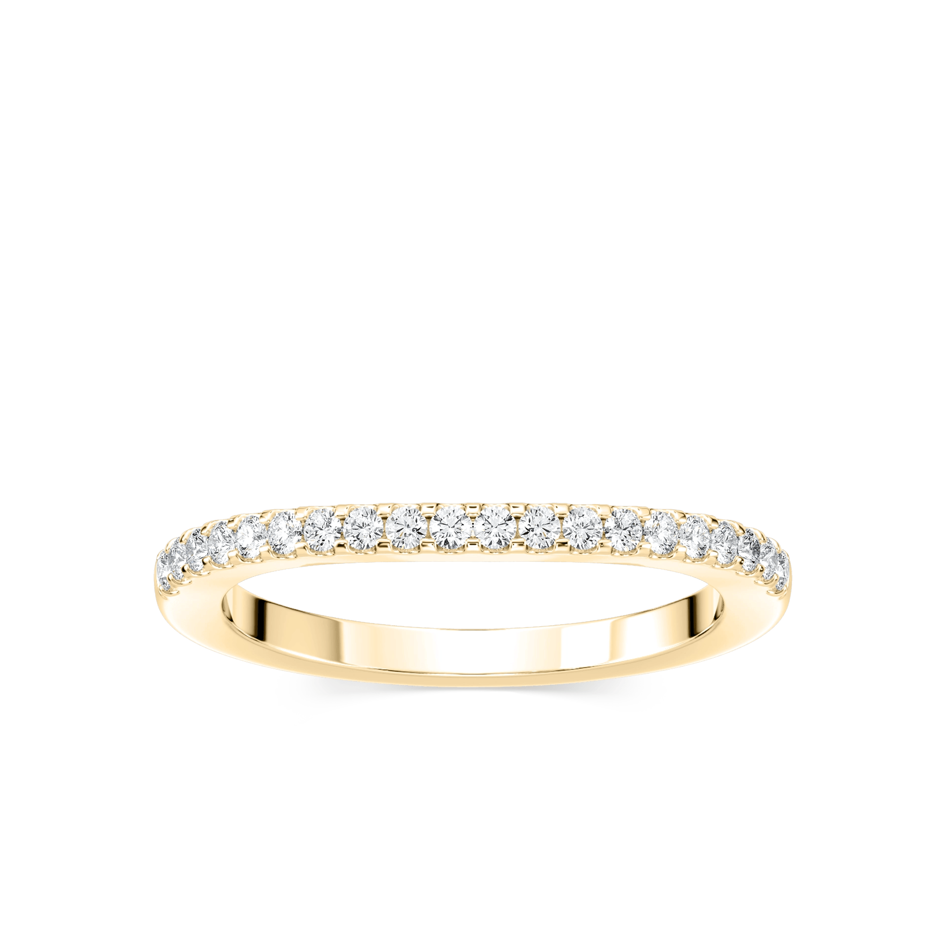 Frost Round Lab Grown Diamond Pave Curved Band