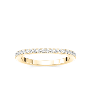 Frost Round Lab Grown Diamond Pave Curved Band
