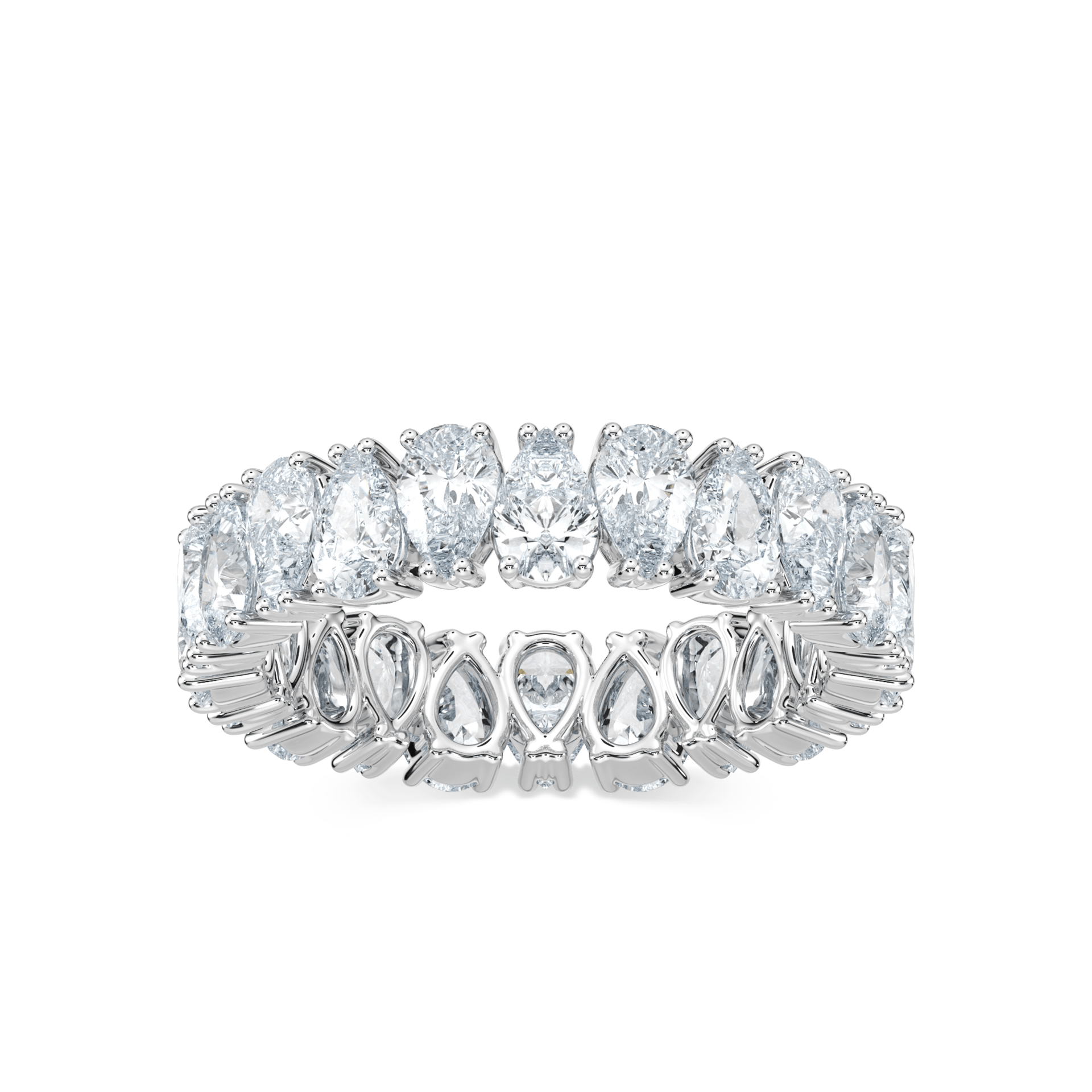 Quinn 4 ½ ctw Pear Lab Grown Diamond Alternating Prong Eternity Band