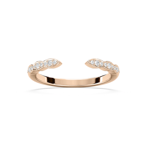 Gio 1 ctw Round Lab Grown Diamond Open Scalloped Stackable Band