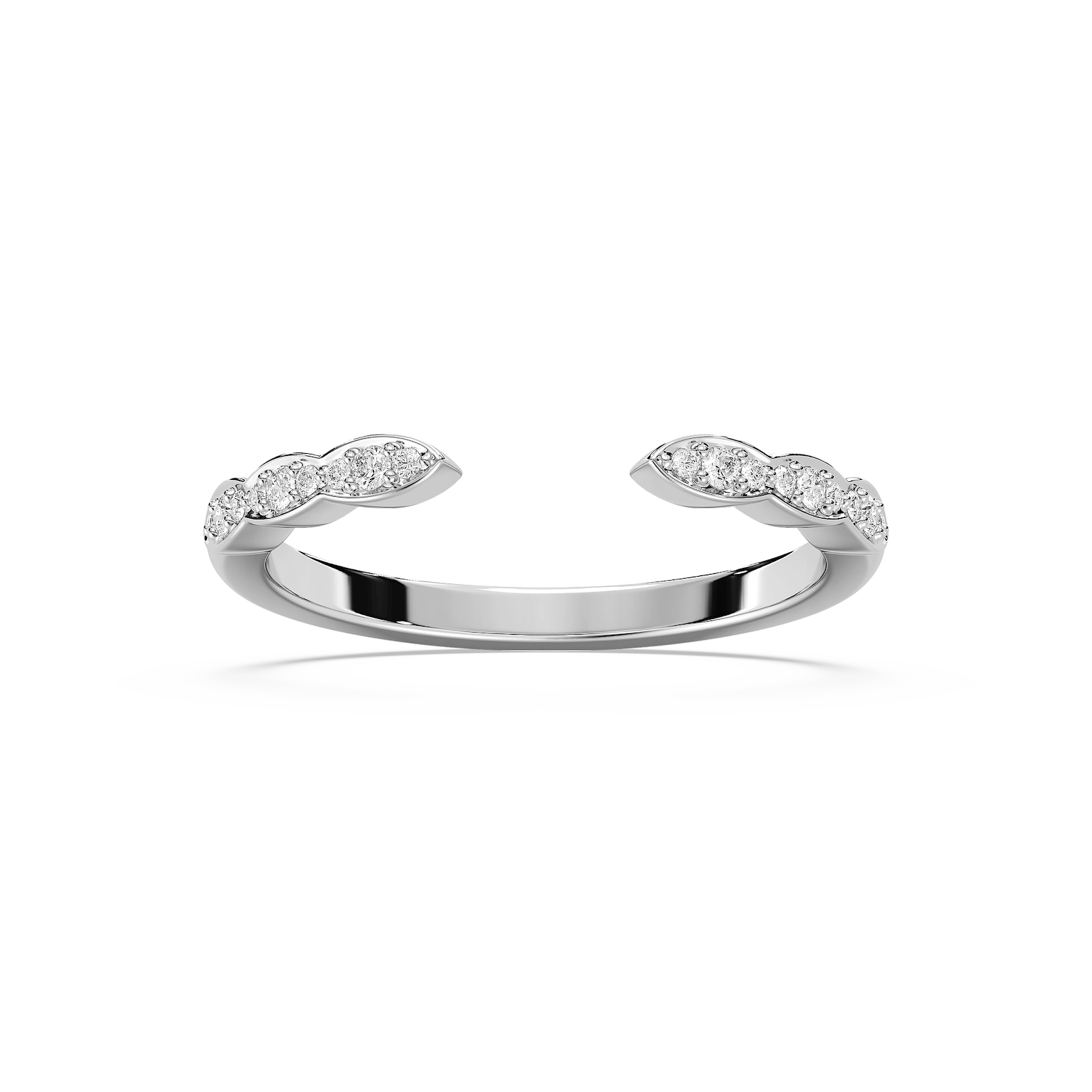 Gaia Open Wedding Band in Rose Gold