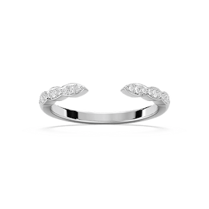 Gio 1 ctw Round Lab Grown Diamond Open Scalloped Stackable Band