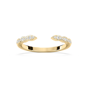 Gio 1 ctw Round Lab Grown Diamond Open Scalloped Stackable Band
