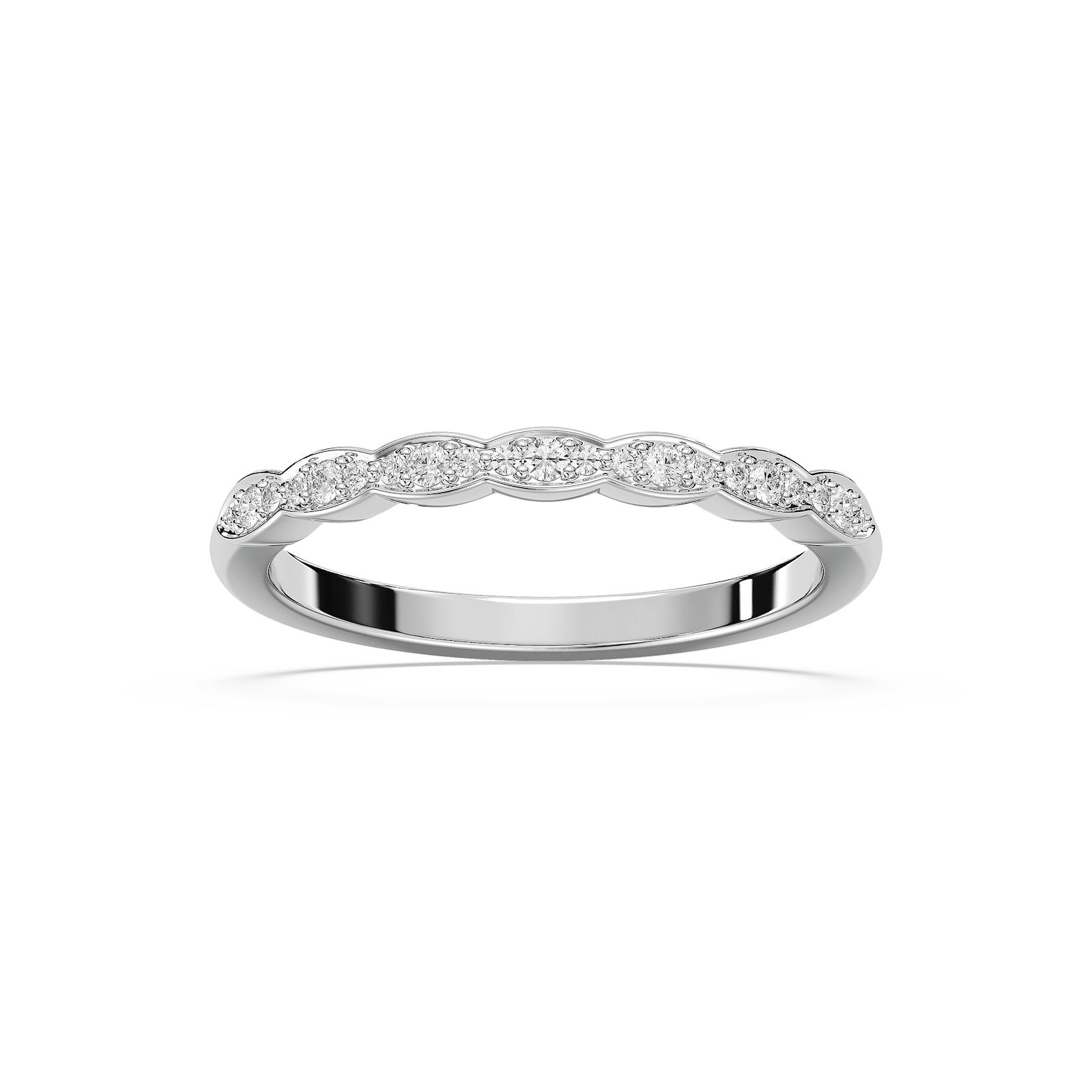 Gaia Wedding Band in Rose Gold