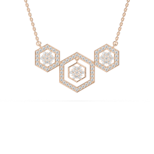 1 ⅙ ctw Round Lab Grown Diamond Geometric Harmony Necklace - 18 Inches