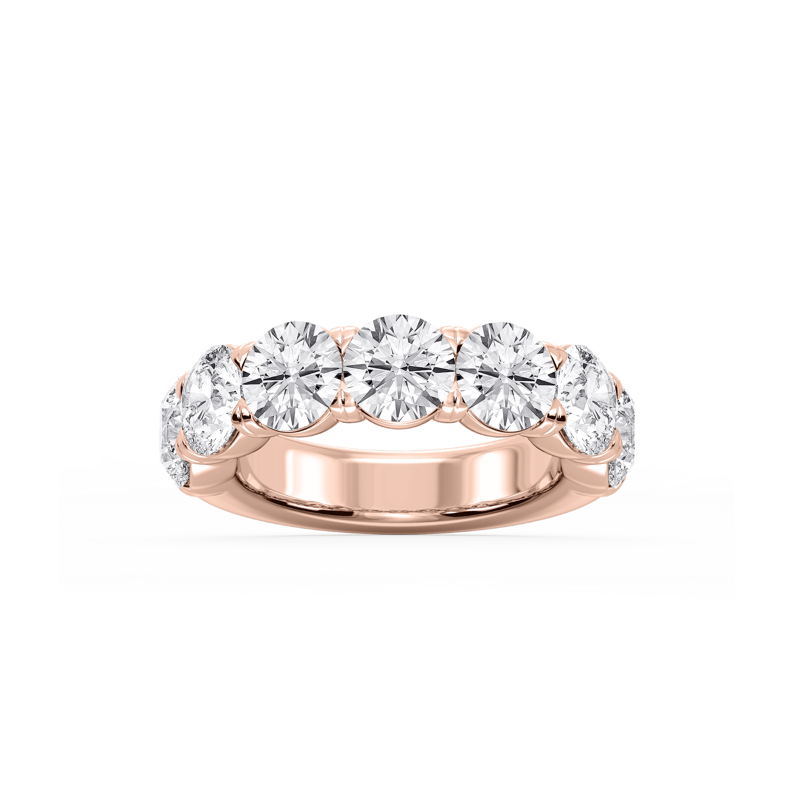 Valerie Round Lab Grown Diamond 7-Stone V-Prong Anniversary Band