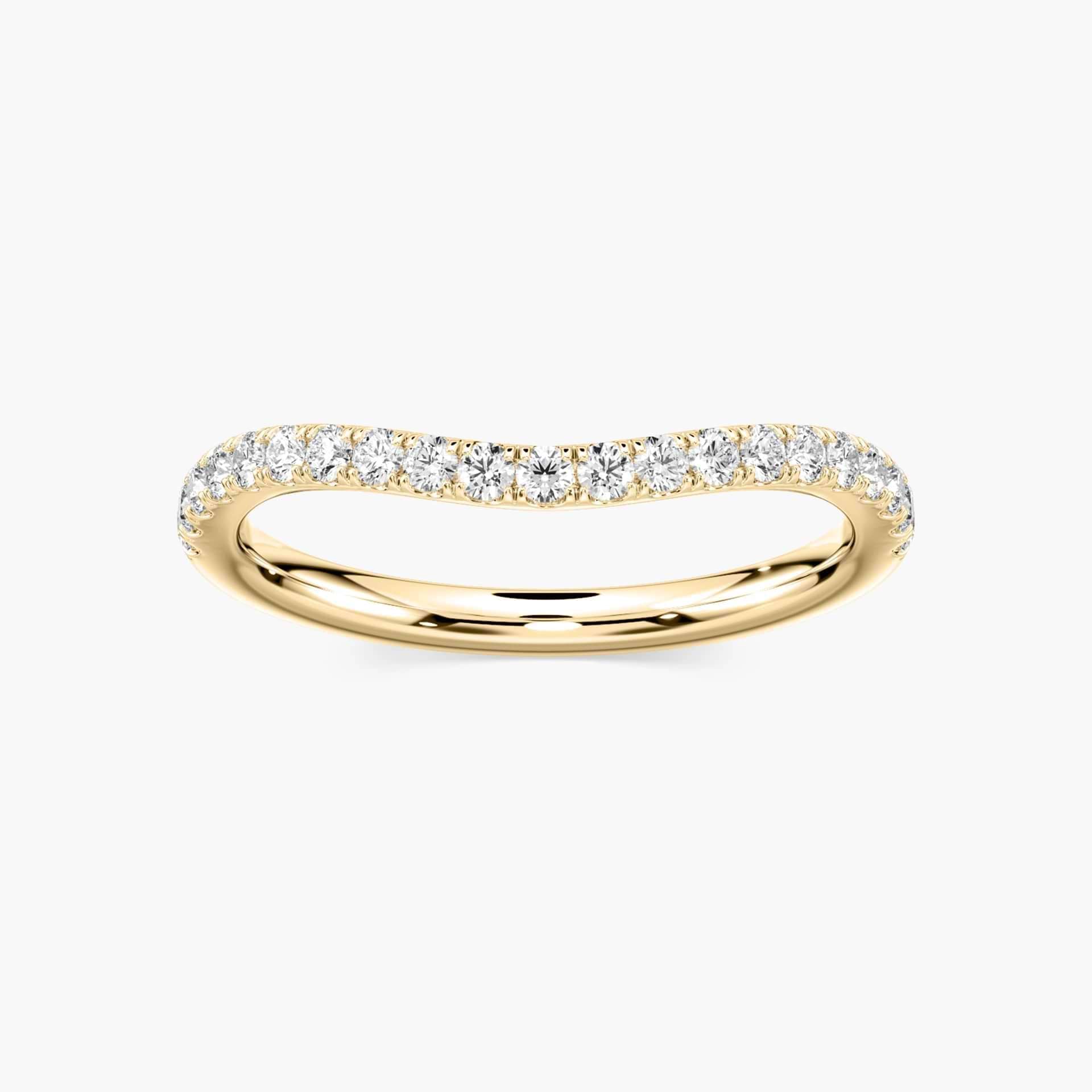 Glisan 1/6 ctw Round Lab Grown Diamond Pave Curved Band