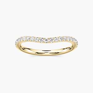Glisan Wedding Band with 0.17ctw Round Cut Lab-Grown Diamonds in 14K Yellow Gold