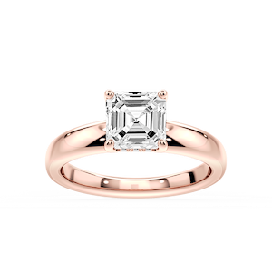 Gloria Asscher Lab Grown Diamond Hidden Halo Engagement Ring