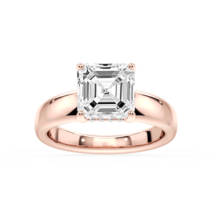 Gloria Asscher Lab Grown Diamond Hidden Halo Engagement Ring