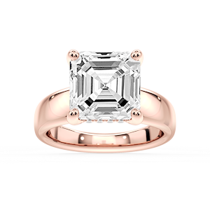 Gloria Asscher Lab Grown Diamond Hidden Halo Engagement Ring