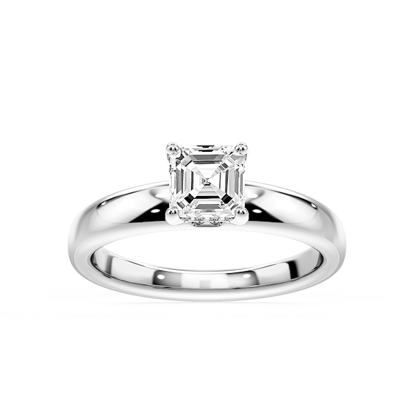 Gloria Asscher Lab Grown Diamond Hidden Halo Engagement Ring