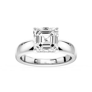 Gloria Asscher Lab Grown Diamond Hidden Halo Engagement Ring
