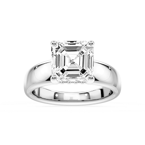 Gloria Asscher Lab Grown Diamond Hidden Halo Engagement Ring
