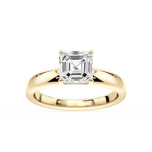 Gloria Asscher Lab Grown Diamond Hidden Halo Engagement Ring