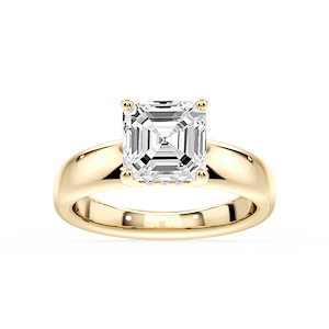 Gloria Asscher Lab Grown Diamond Hidden Halo Engagement Ring