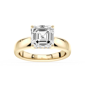 Gloria Asscher Lab Grown Diamond Hidden Halo Engagement Ring