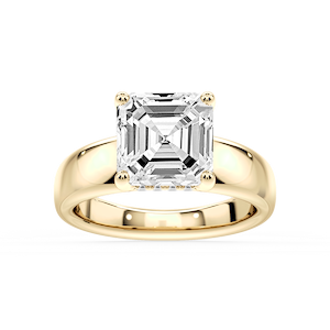 Gloria Asscher Lab Grown Diamond Hidden Halo Engagement Ring