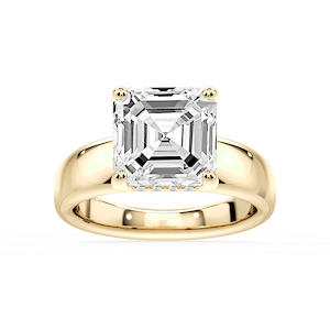 Gloria Asscher Lab Grown Diamond Hidden Halo Engagement Ring