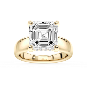 Gloria Asscher Lab Grown Diamond Hidden Halo Engagement Ring