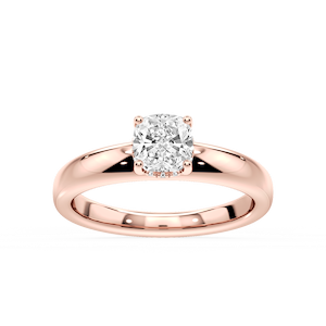 Gloria Cushion Lab Grown Diamond Hidden Halo Engagement Ring