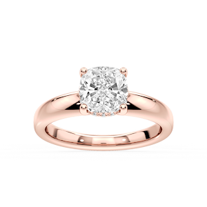 Gloria Cushion Lab Grown Diamond Hidden Halo Engagement Ring